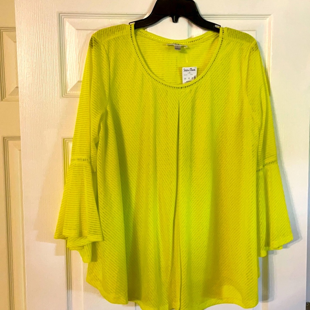 Studio JPR brand neon yellow blouse